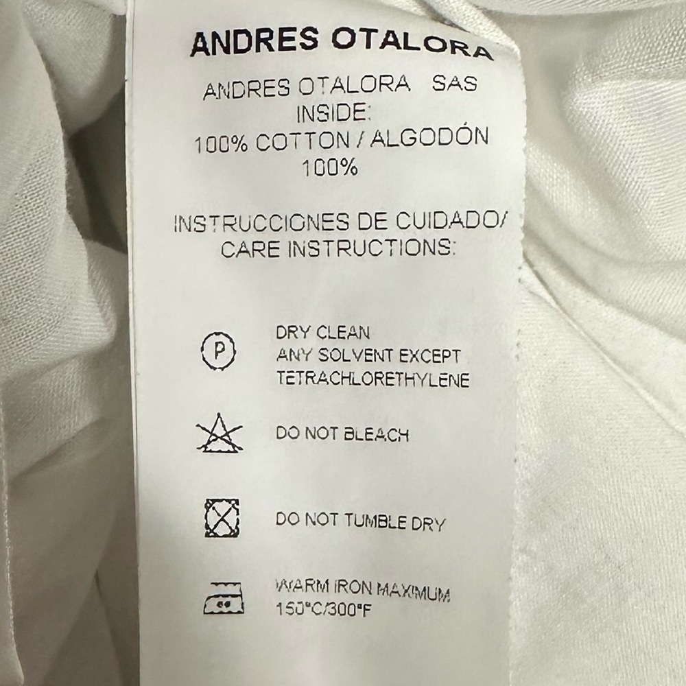 Andres Otalora Raquira Off-Shoulder Floral Tile Maxi Dress Blue White Size 4 - Picture 12 of 12